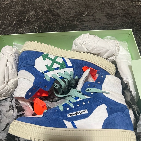 Off-White Blue and White Athletic Shoes - Picture 2 of 6